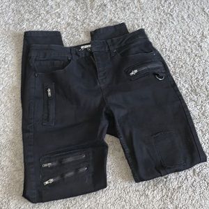 Hi-Rose Super Skinny Patched Jeans